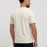 Logo T-Shirt Creme Regular Fit - achterkant studio