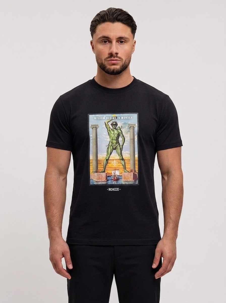 Rhodos Black T-Shirt - voorkant studio