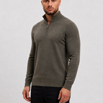 Knitted Zipper Green - zijkant studio