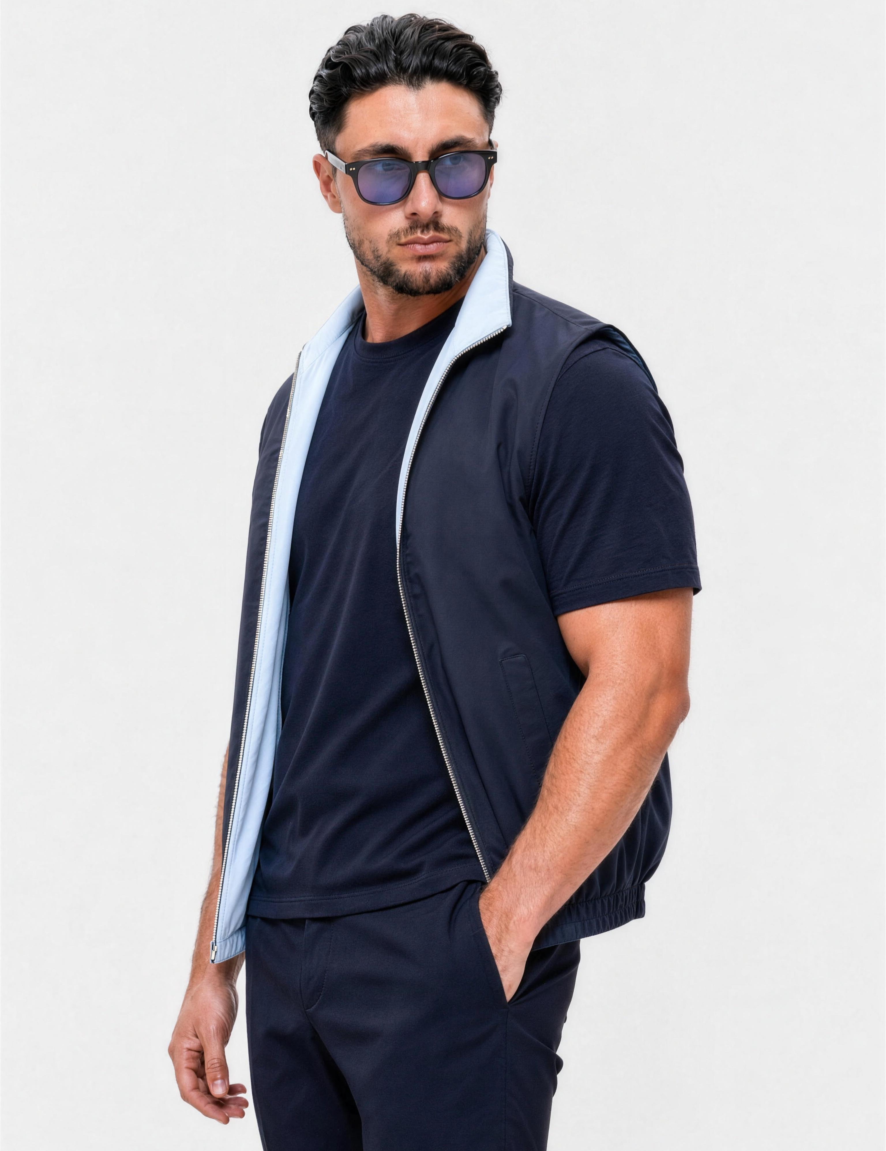 Core Bodywarmer Navy - voorkant schuin