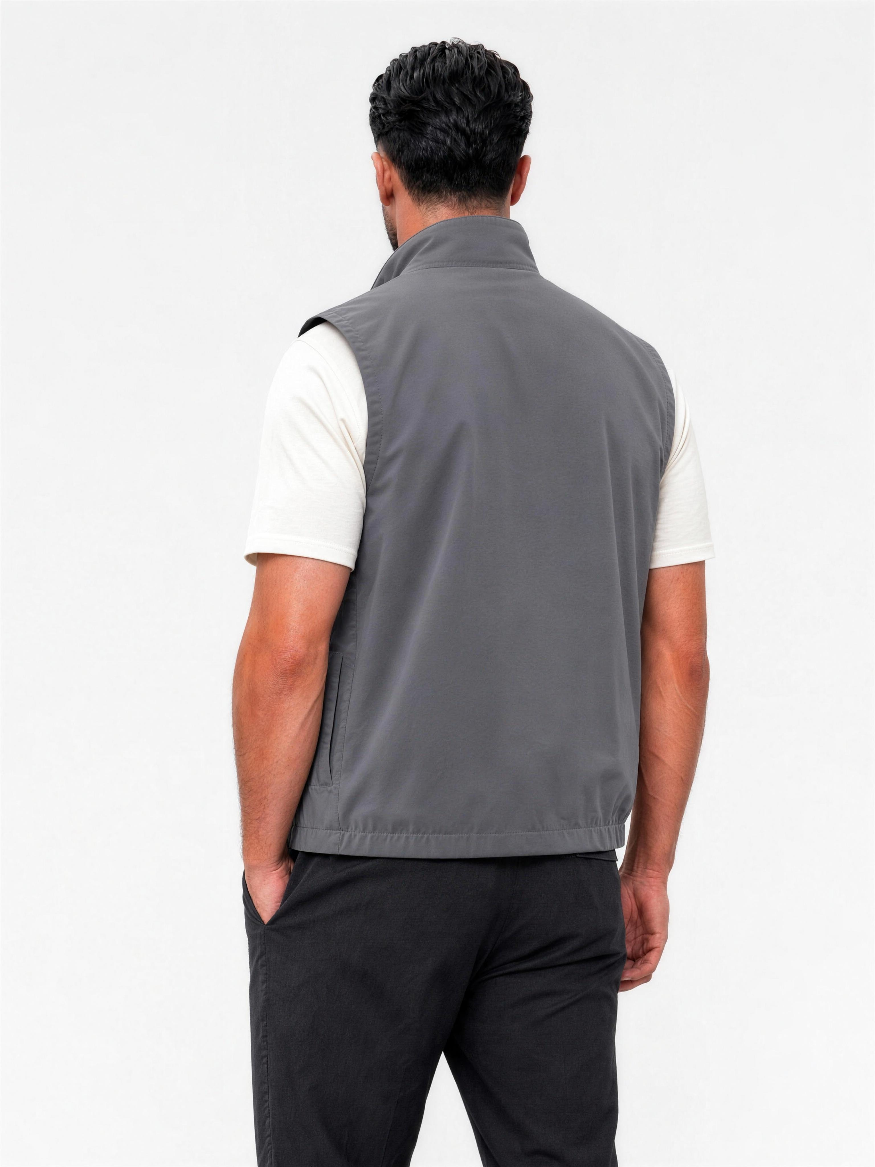 Core Bodywarmer Grey - achterkant schuin