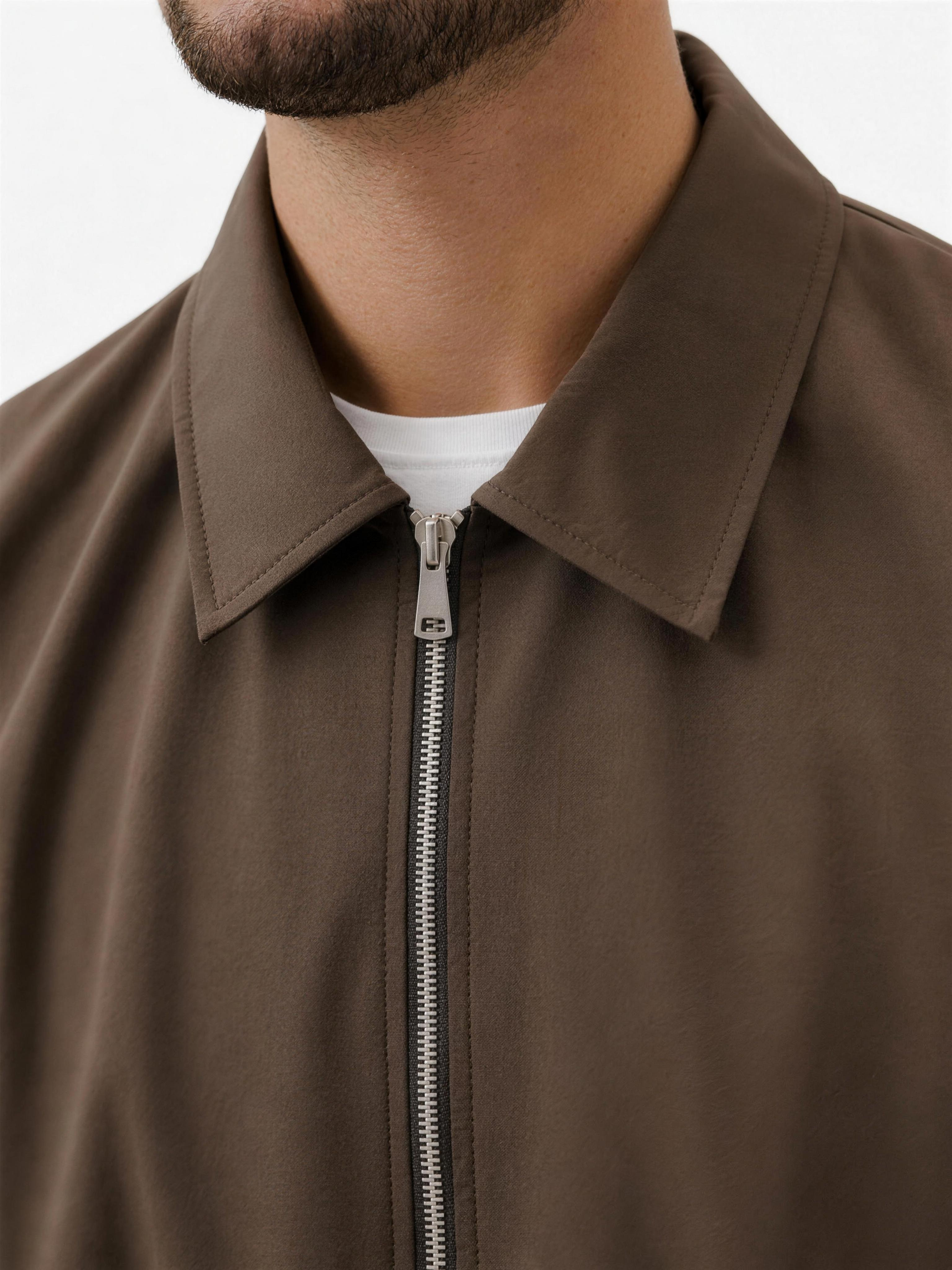 Smart Jacket Earth - detail kraag en rits