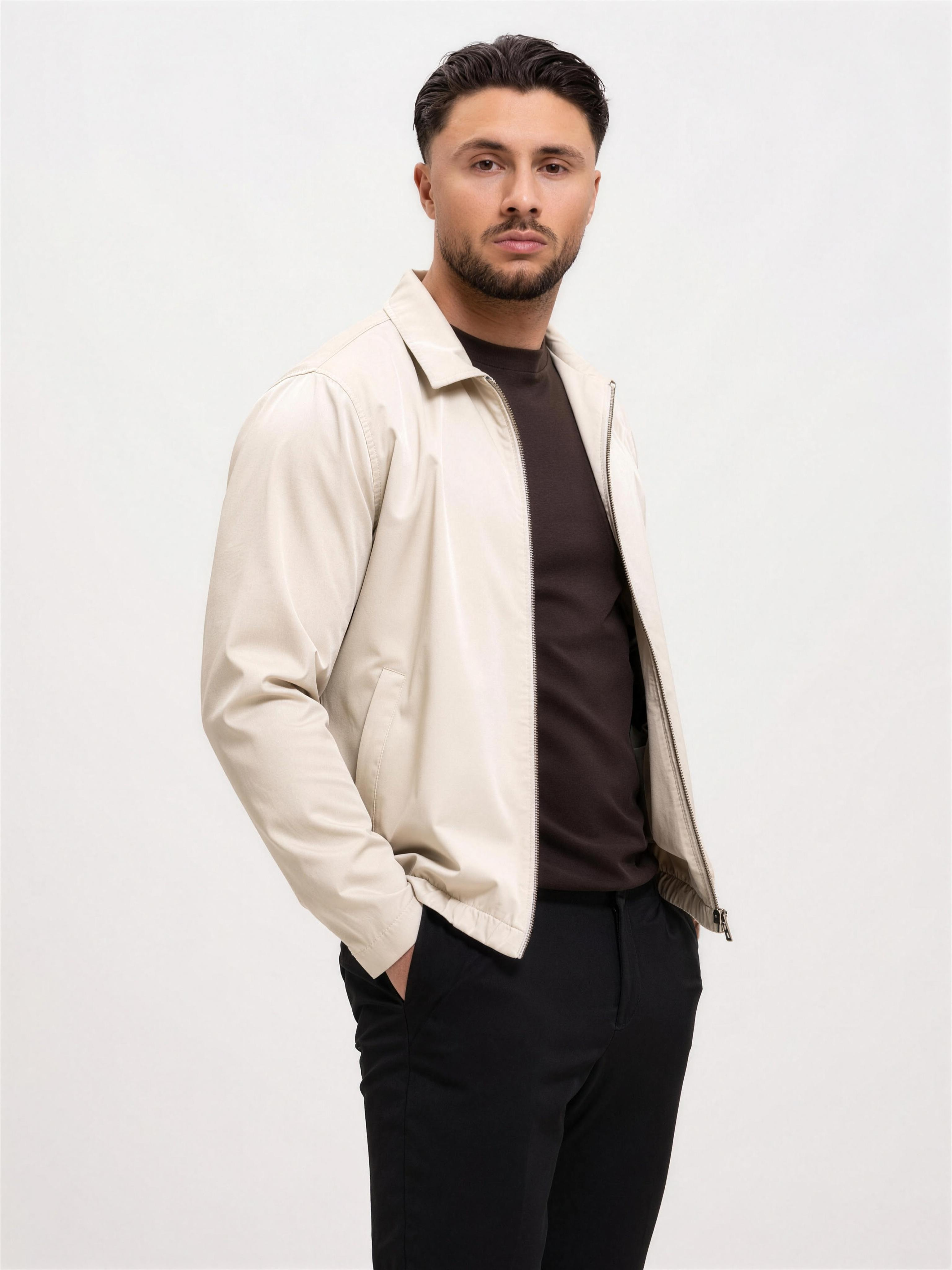 Smart Jacket Creme - schuin