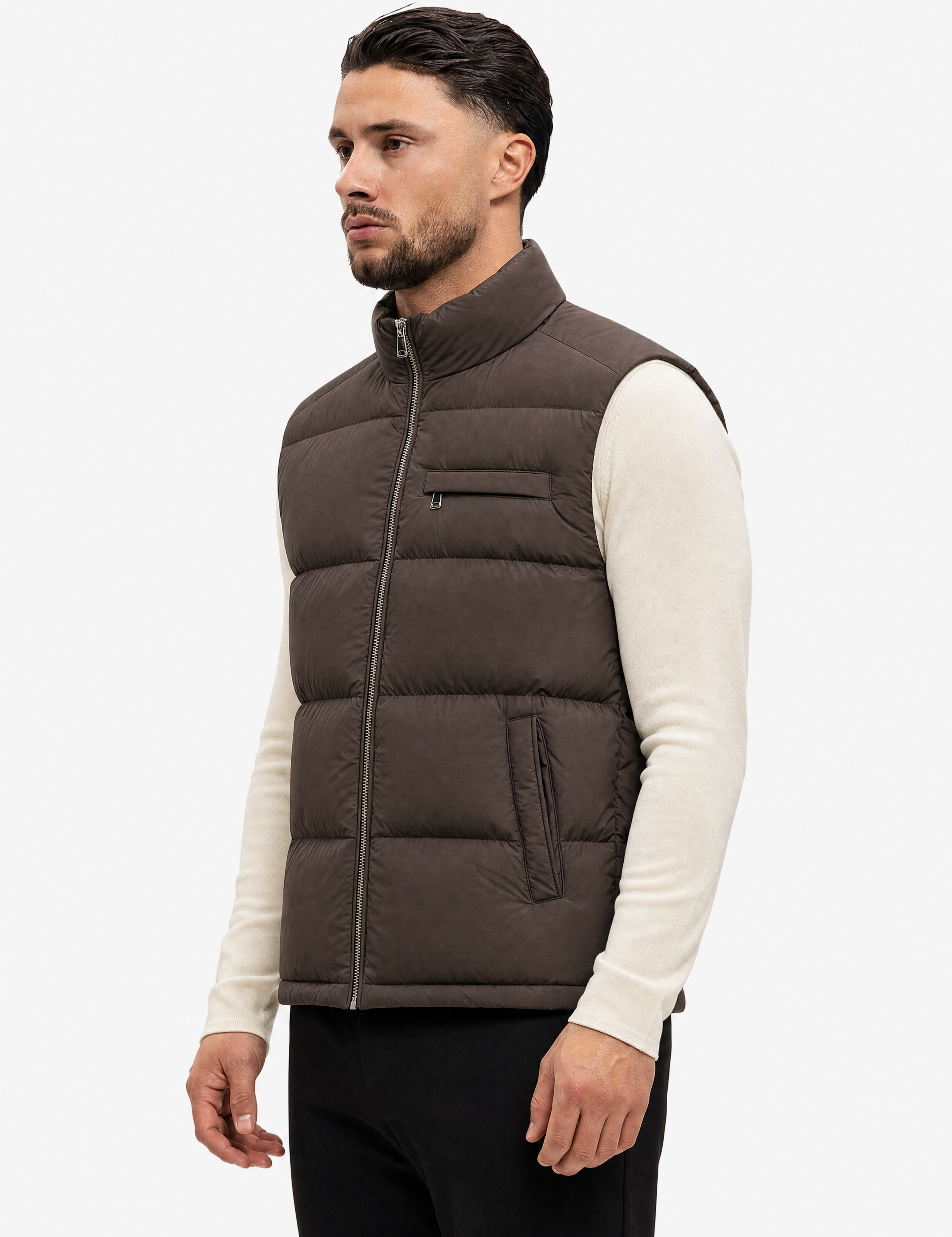 Torino Down Bodywarmer Brown - voorkant