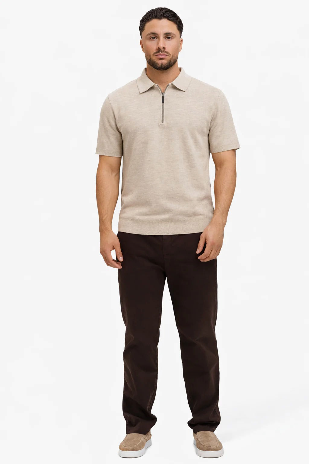 Knit Polo Creme