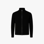KNITTED ZIPPER VEST BLACK