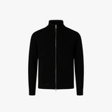 KNITTED ZIPPER VEST BLACK