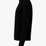 KNITTED ZIPPER VEST BLACK