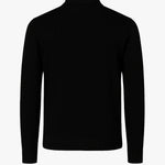 KNITTED ZIPPER VEST BLACK