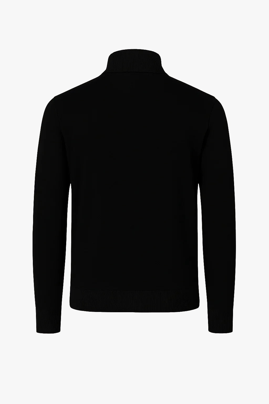 KNITTED ZIPPER VEST BLACK