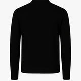 KNITTED ZIPPER VEST BLACK