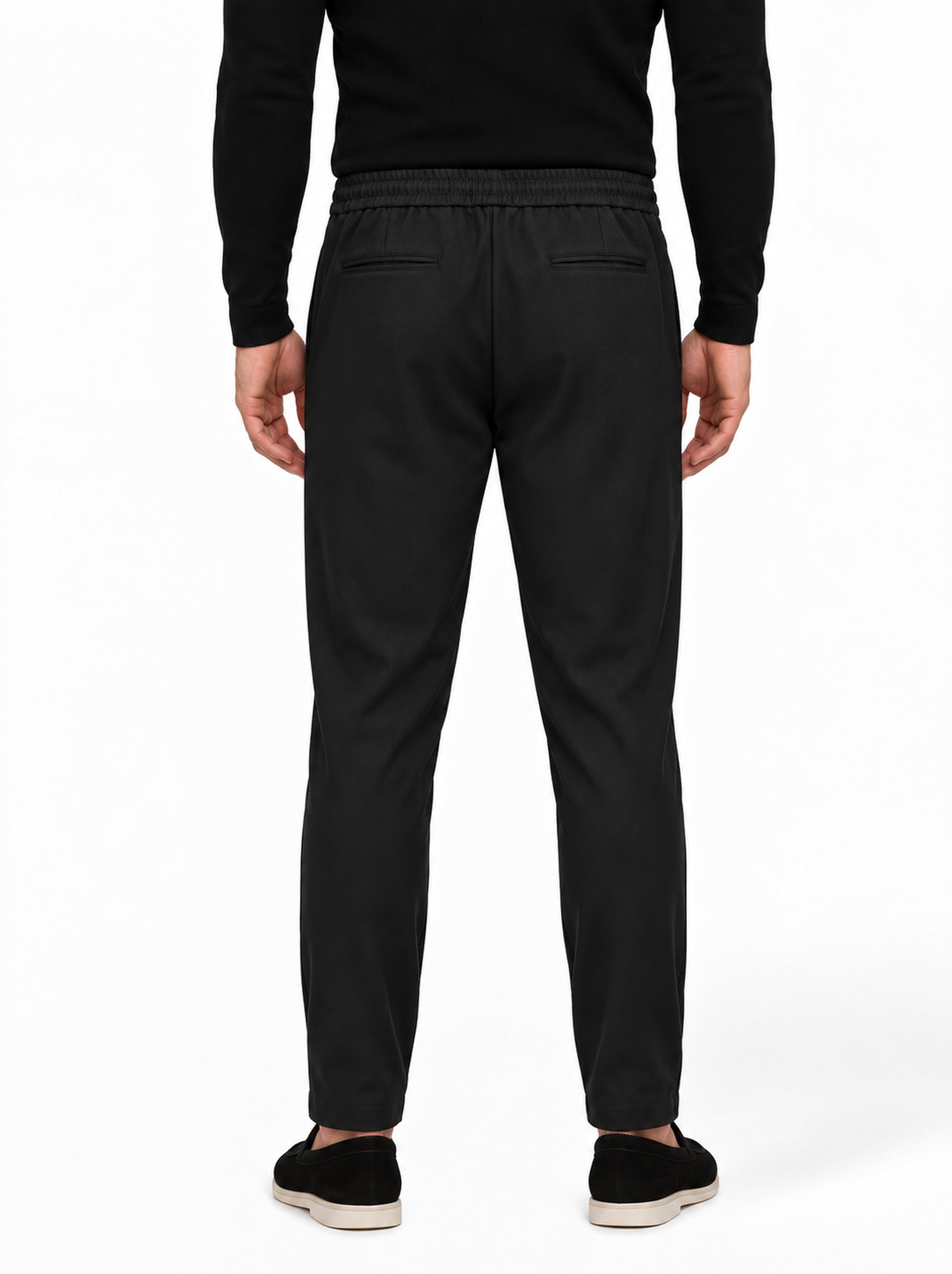 MONZA pants zwart – achterkant op model