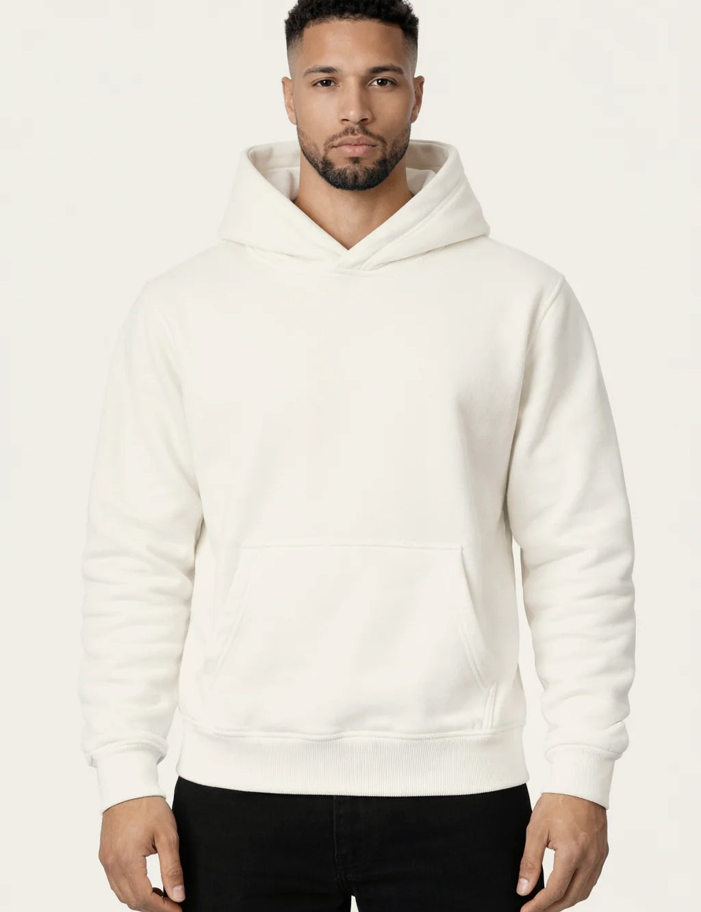 RK BLANK HOODIE CREME REGULAR FIT
