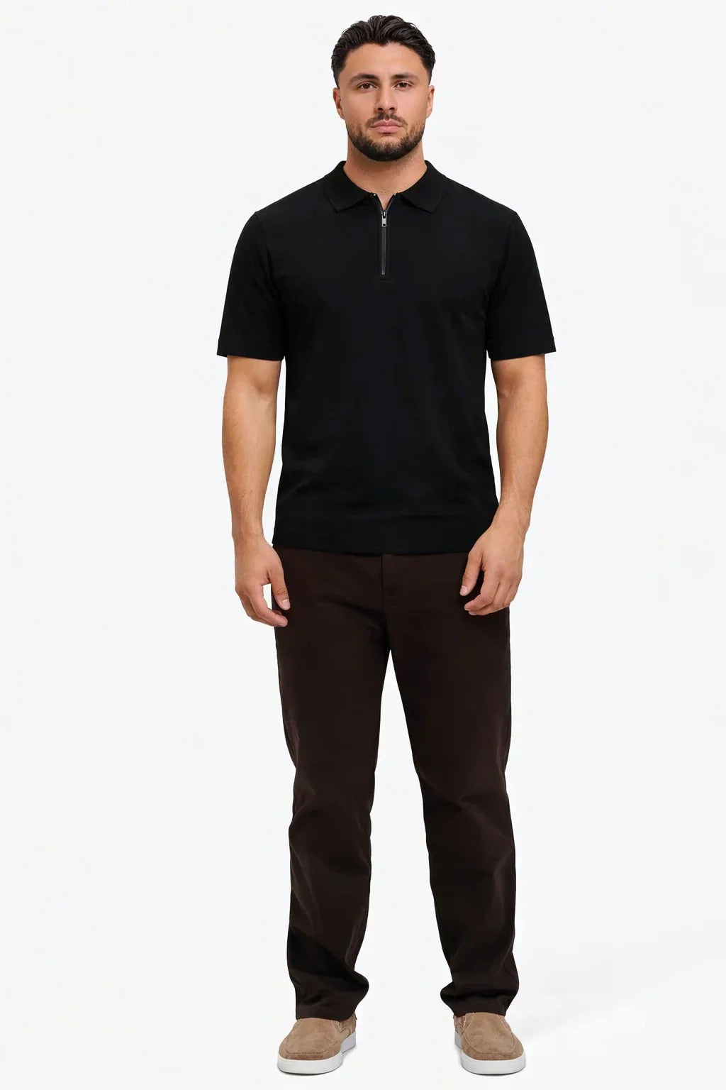 Knit Polo Black