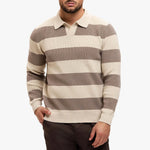 Cortez Knitted Polo Brown Creme