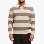 Cortez Knitted Polo Brown Creme