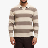 Cortez Knitted Polo Brown Creme
