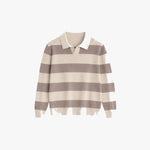 Cortez Knitted Polo Brown Creme
