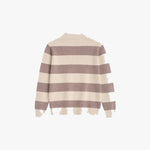 Cortez Knitted Polo Brown Creme
