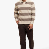 Cortez Knitted Polo Brown Creme
