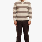 Cortez Knitted Polo Brown Creme