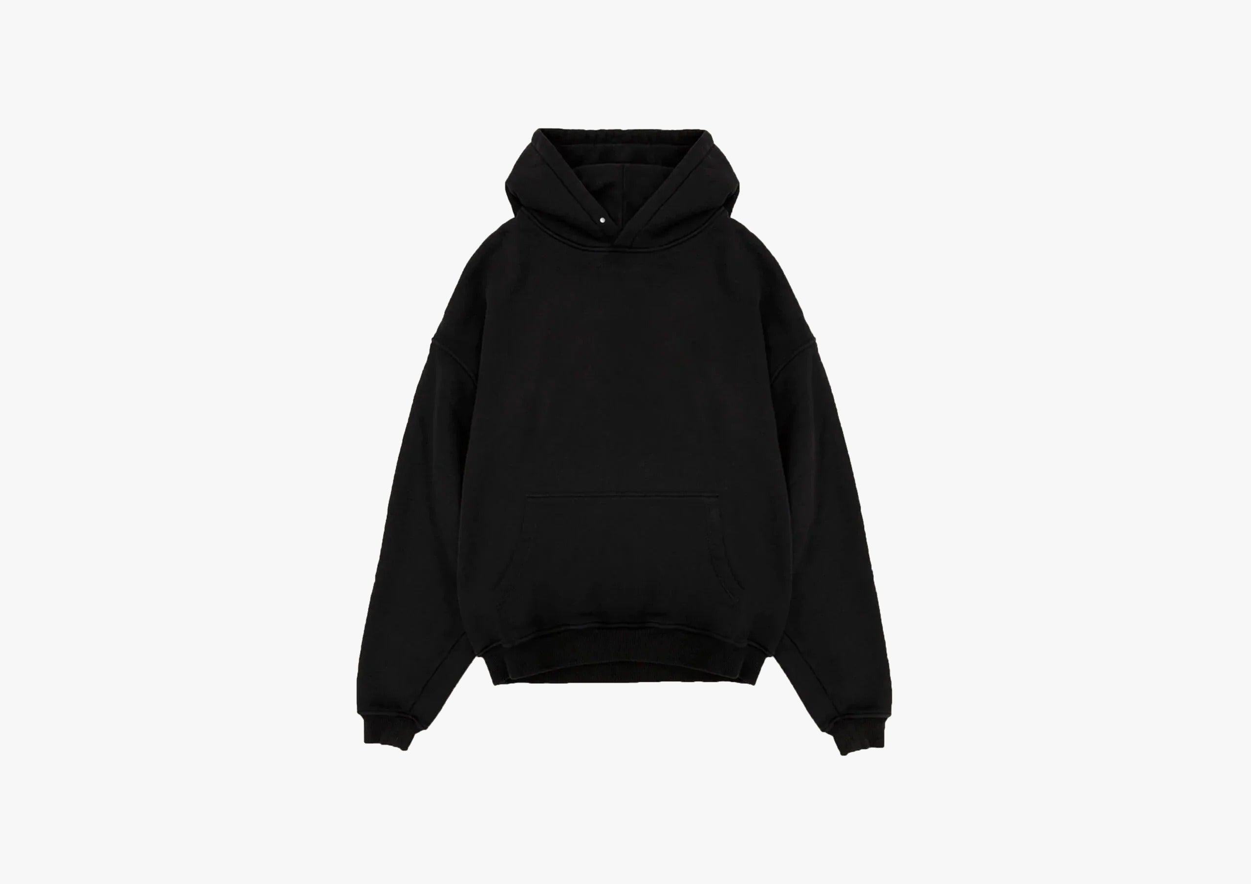 RK BLANK HOODIE BLACK OVERSIZED