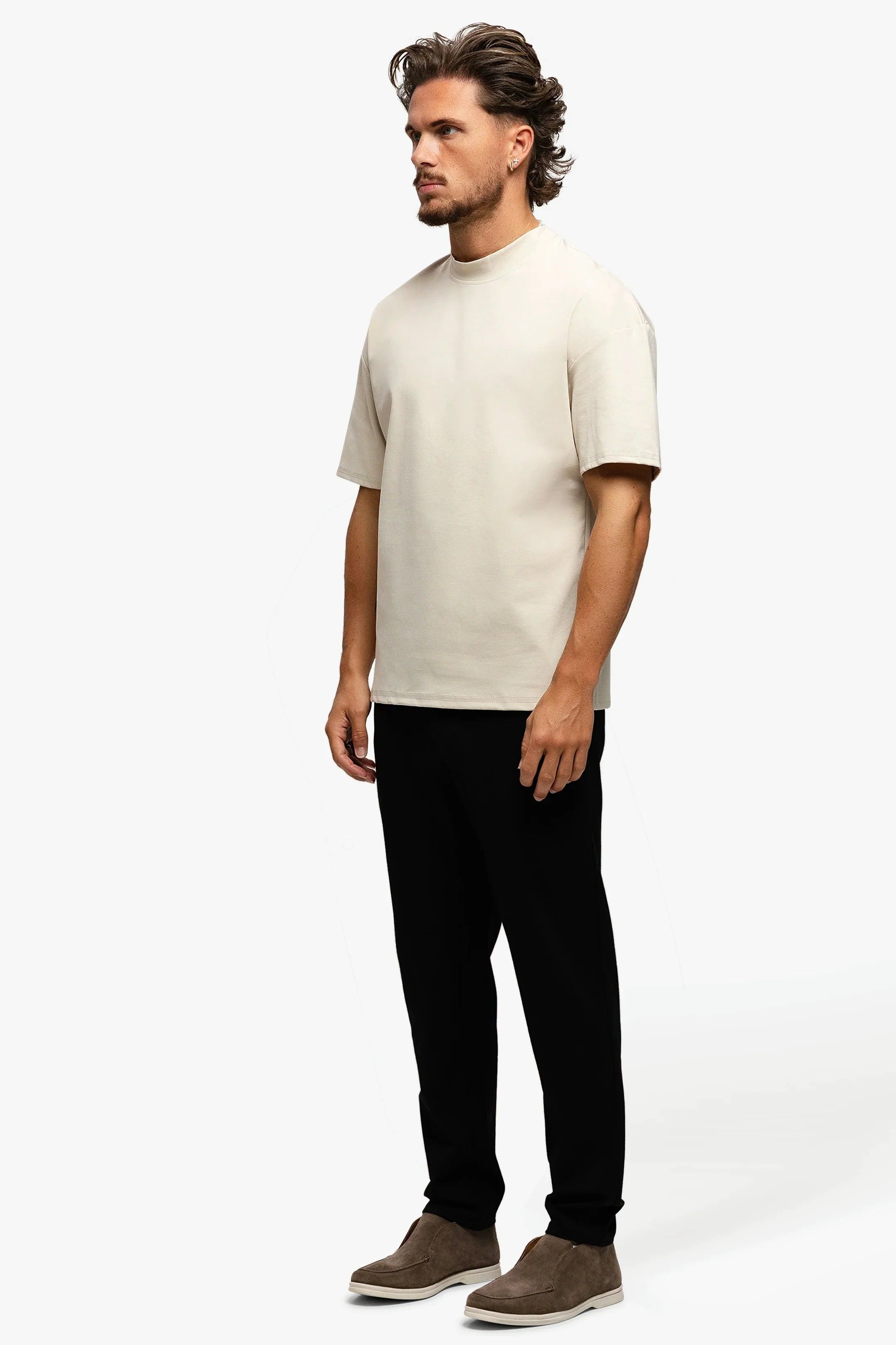 Luxury Shiny Creme T-Shirt