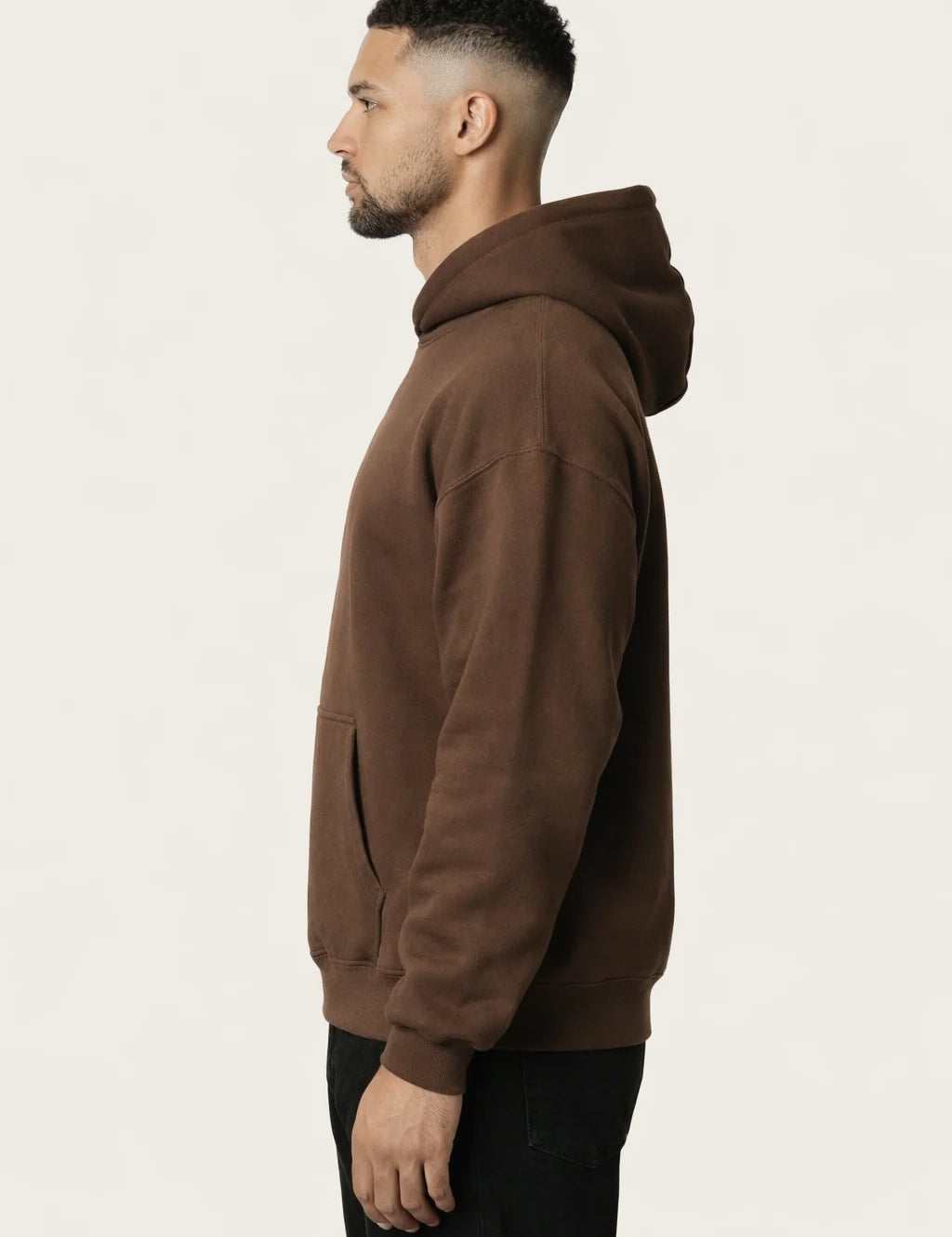 RK BLANK HOODIE COFFEE OVERSIZED