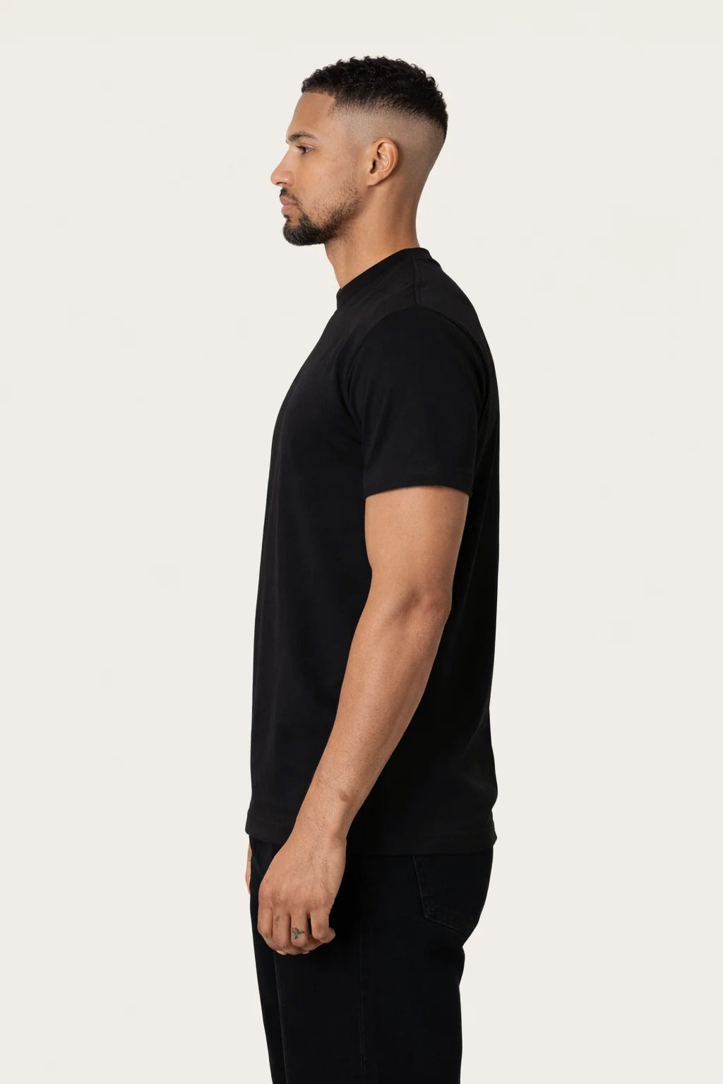 RK BLANK TEE BLACK SLIMFIT