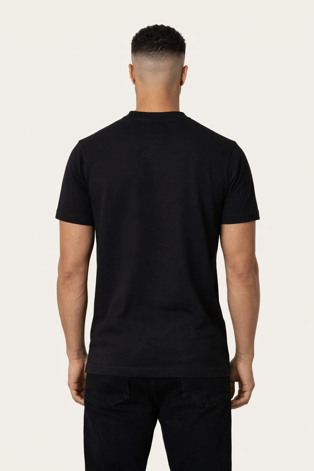 RK BLANK TEE BLACK SLIMFIT