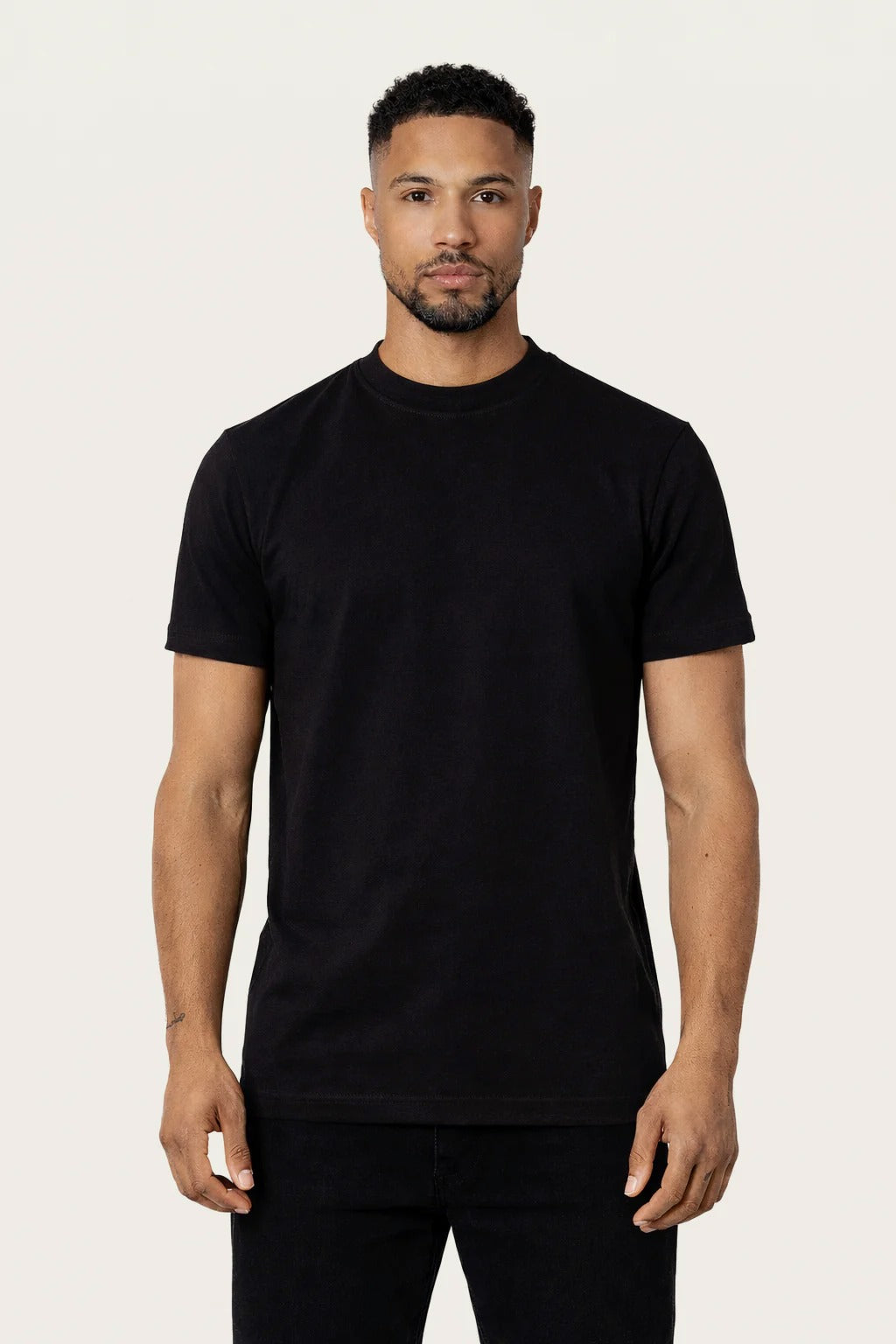 RK BLANK TEE BLACK SLIMFIT