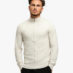 KNITTED ZIPPER VEST SOFT SAND