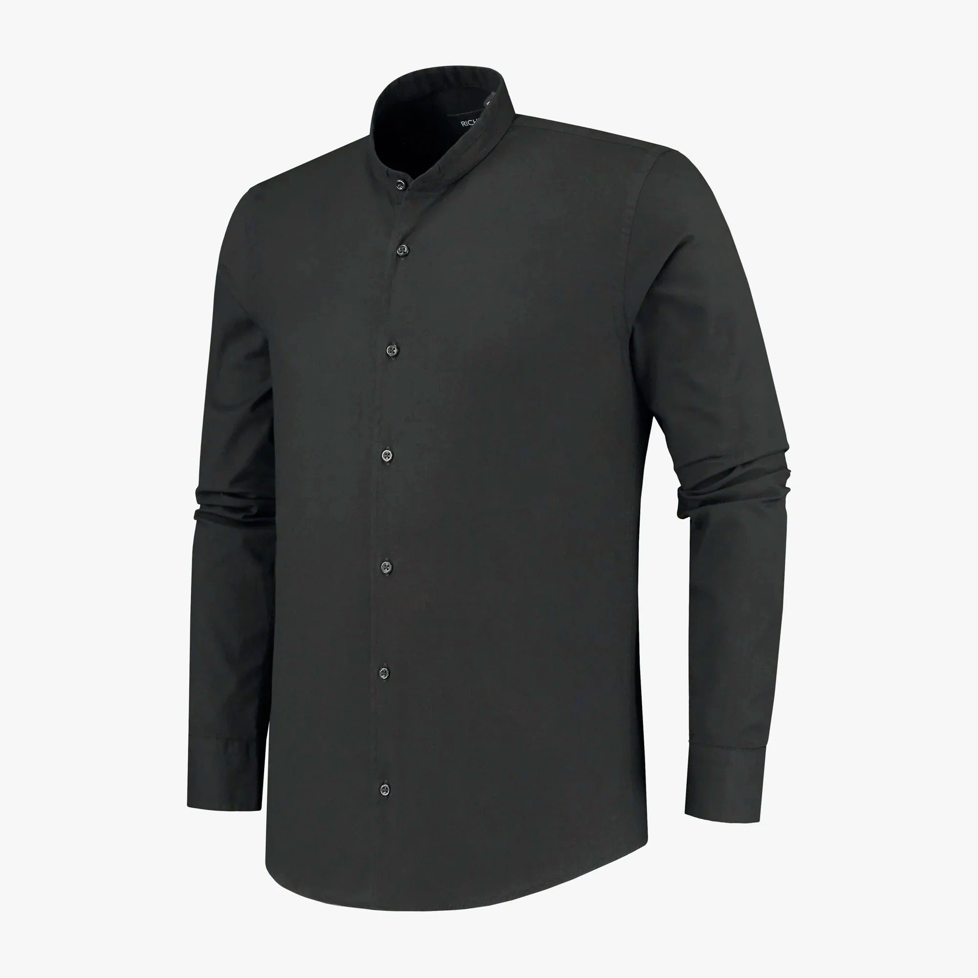 richesse mandarin shirt black